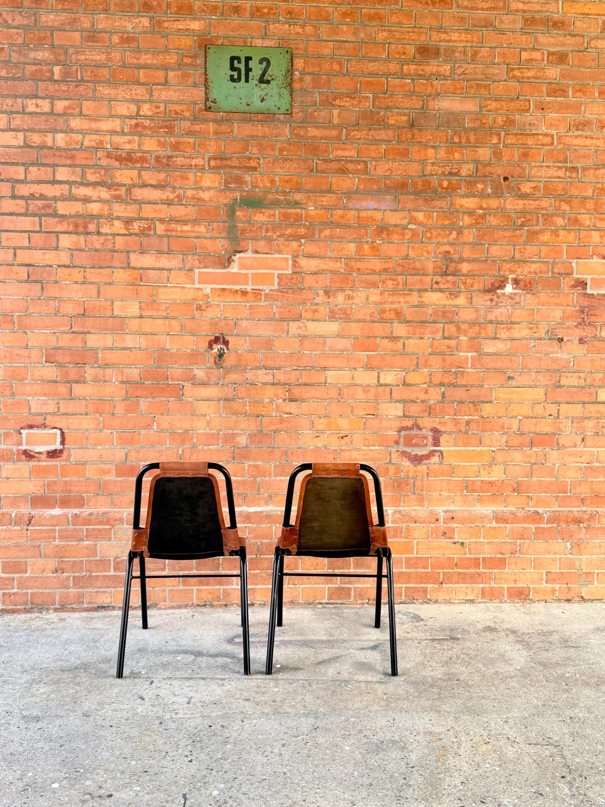 Vintage Les Arcs Chair 2er Set – Charlotte Perriand / Dal Vera | Mid Century Leder Stuhl Vintage Les Arcs Chair 2er Set – Charlotte Perriand / Dal Vera | Mid Century Leder Stuhl