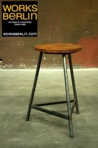 vintage werkstatthocker, alte fabrikstühle, industriestuhl, industriedesign möbel, industrial furniture, fabrikhocker