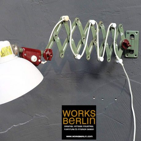 vintage scherenlampe, vintage industrielle scherenlampe, industriedesign möbel berlin, industrielle möbel