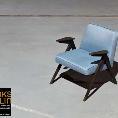 This vintage mid-century armchair ist completely refurbished.  Buy vintage mid-century furniture and industrial furniture at worksberlin.com