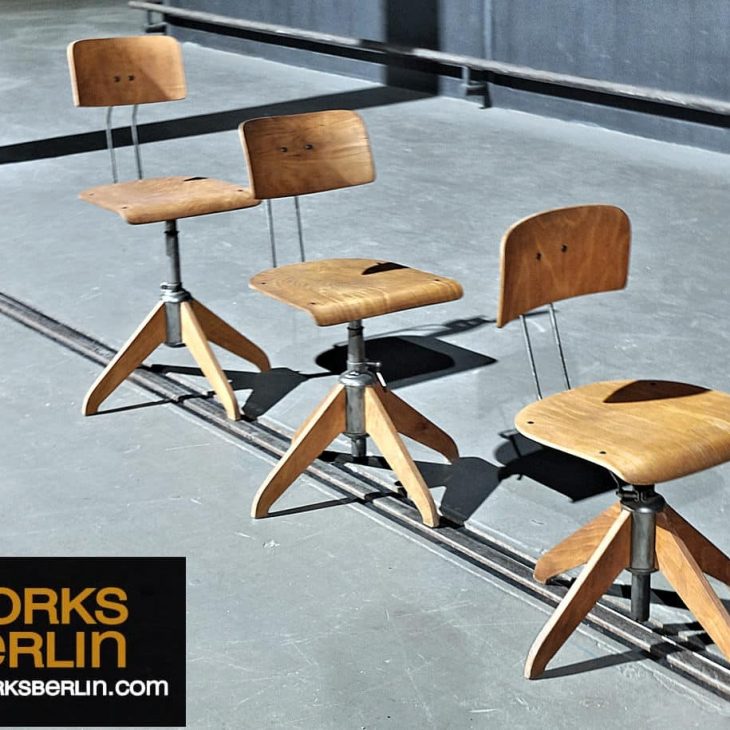 Vintage ROWAC/ BEMEFA Architektenstühle - feinste Industriemöbel