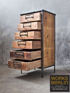 Vintage industrial furniture - vintage drawer cabinet, vintage industriemöbel, vintage schubladenschrank, industriemöbel, vintage industriedesign möbel, industrial vintage urban furniture, vintage industrial furniture, works berlin