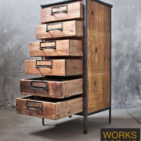 Vintage industrial furniture - vintage drawer cabinet, vintage industriemöbel, vintage schubladenschrank, industriemöbel, vintage industriedesign möbel, industrial vintage urban furniture, vintage industrial furniture, works berlin