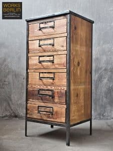 Vintage industrial furniture - vintage drawer cabinet, vintage industriemöbel, vintage schubladenschrank, industriemöbel, vintage industriedesign möbel, industrial vintage urban furniture, vintage industrial furniture, works berlin