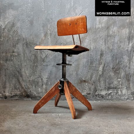Industriedesign Möbel – vintage Rowac Fabrikstuhl