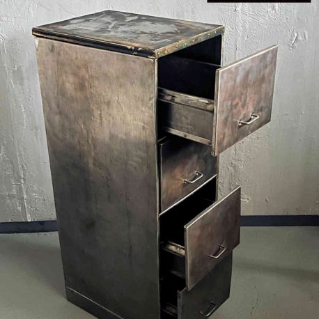 Vintage Loftmöbel Aktenschrank aus Stahl
