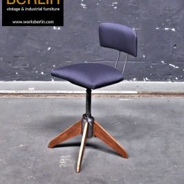 Rowac Fabrikstuhl gepolstert, vintage Industriemöbel kaufen, vintage industrial chairs, vintage furniture berlin