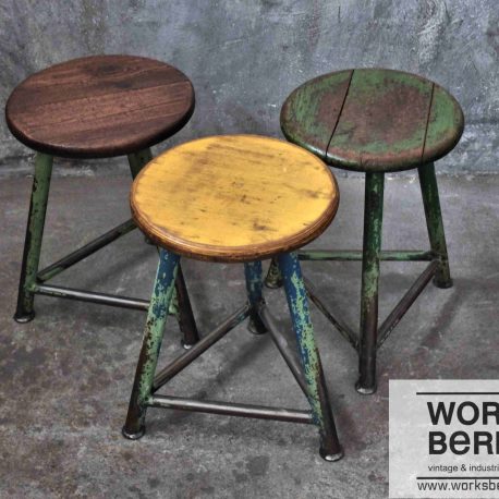Shabbychic Industriemöbel: vintage Hocker