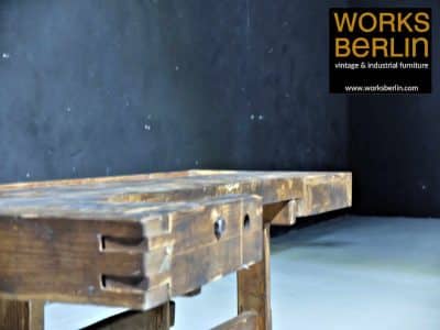 werkbank hobelbank aus holz alt vintage