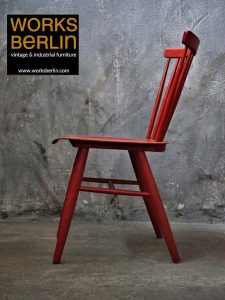 vintage ton stühle rot