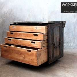 Vintage Schrank Holz Industrial - industrielle Möbel für Deine Einrichtung