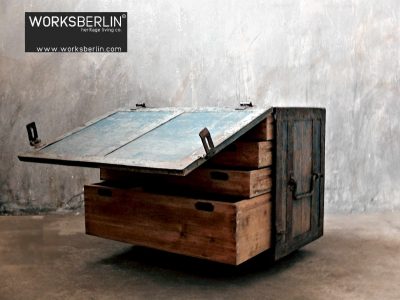 vintage schrank holz industrial