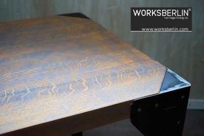 detaillbild tischplatte industrial