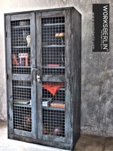 vintage industrial locker furniture