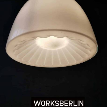 grosse artdeco hängelampe opalglas