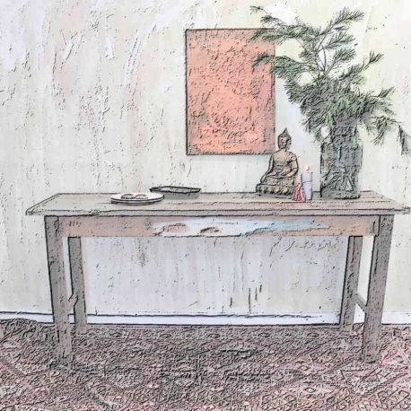 Schmaller Shabby Tisch vintage Sideboard