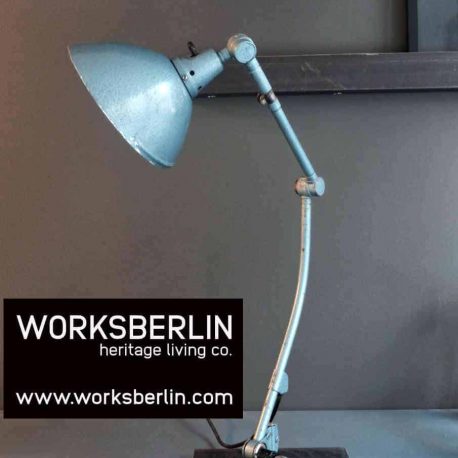 Gelenklampe Midgard Hammerschlag blau Industrielampen