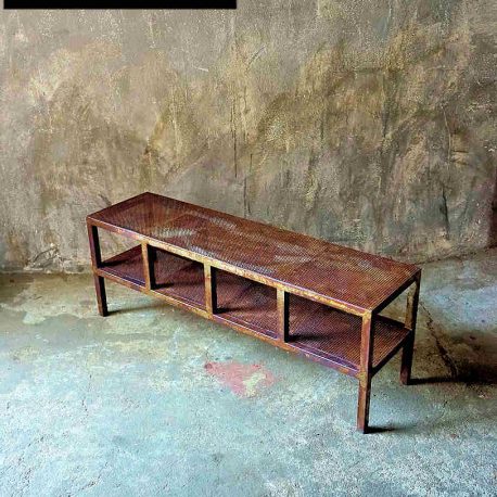 Vintage Sitzbank - Lowboard aus Stahl
