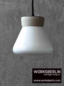 pendant lamp with opal glass art deco style