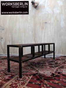 industrial sitzbank sideboard lowboard aus massivem stahl