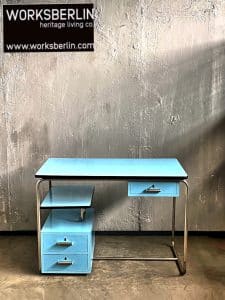 Vintage Bauhaus Rohr Chrom Schreibtisch 30er Jahre