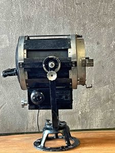 vintage film scheinwerfer seitenansicht