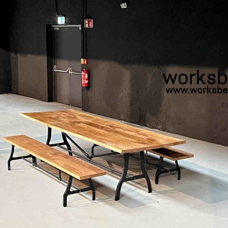 massive holztische eichenholztische industrielle tische fabriktische