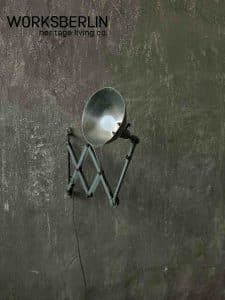 alte midgard leuchte fabriklampe wandlamoe mit schere