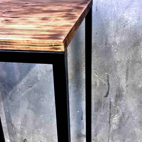 Stehtisch industrial style rohr und holz