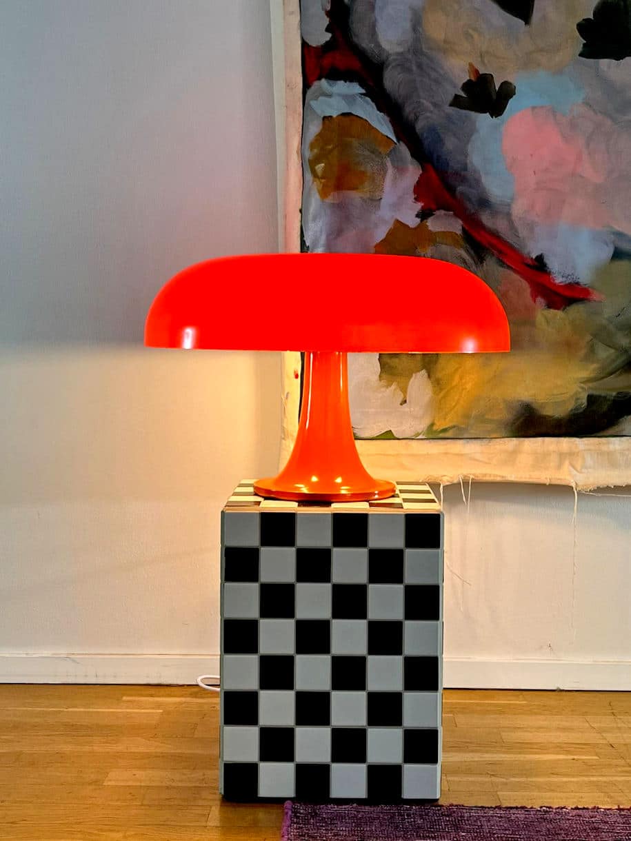 Nesso Tischlampe aus Fiberglas von Giancarlo Mattioli 1970er Nesso Tischlampe aus Fiberglas von Giancarlo Mattioli 1970er