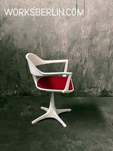 designer stuhl weiss armlehne modernist german design