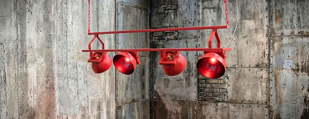 modulare fabriklampen für küchen theken gastro hotels empfangstresen bars